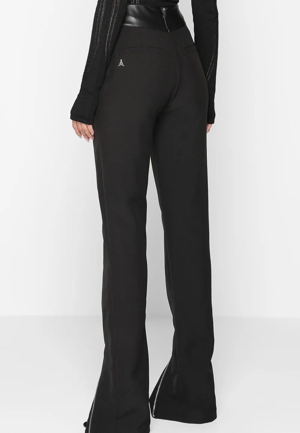 Vegan Leather Corset Zip Trousers