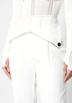 Vegan Leather Corset Zip Trousers