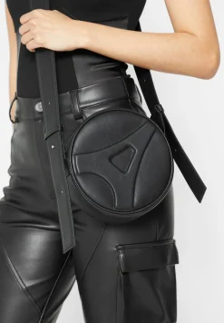 Vegan Leather Embossed Eiffel Round Bag