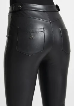 Vegan Leather Mini Flared Leggings