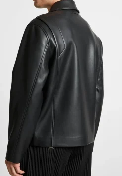 Vegan Leather Minimal Boxy Jacket