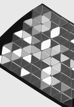 Vegan Leather Mirrored Mini Skirt - Silver/Black