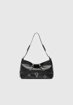 Vegan Leather Multi Strap Shoulder Bag