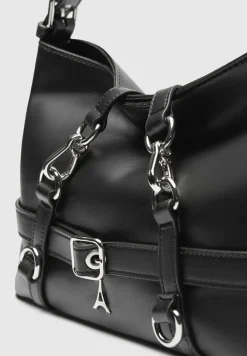 Vegan Leather Multi Strap Shoulder Bag