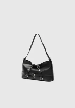 Vegan Leather Multi Strap Shoulder Bag