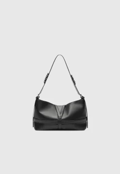 Vegan Leather Multi Strap Shoulder Bag