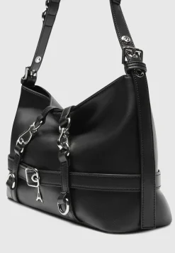 Vegan Leather Multi Strap Shoulder Bag