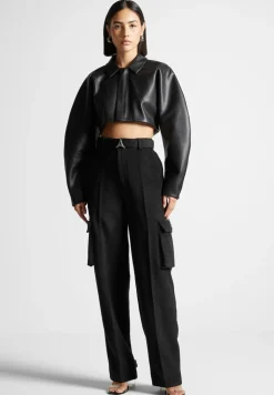 Vegan Leather Super Cropped Jacket