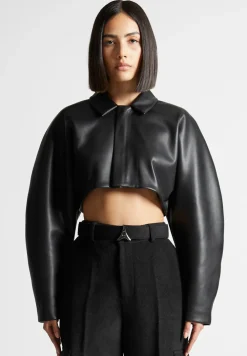 Vegan Leather Super Cropped Jacket