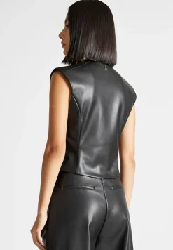 Vegan Leather Wrap Waistcoat