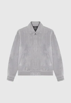 Vegan Suede Bomber Jacket