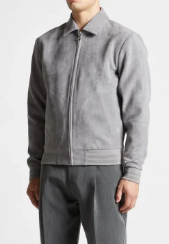 Vegan Suede Bomber Jacket