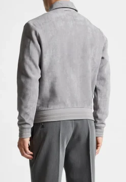 Vegan Suede Bomber Jacket