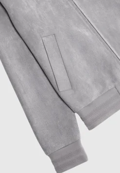 Vegan Suede Bomber Jacket