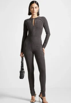 Vegan Suede Jumpsuit