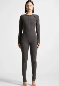 Vegan Suede Jumpsuit