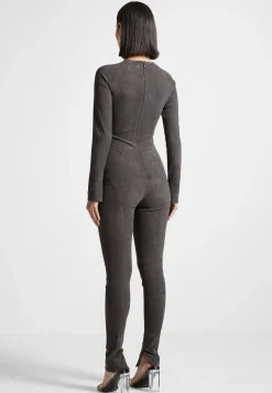 Vegan Suede Jumpsuit