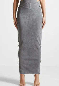 Vegan Suede Midaxi Skirt