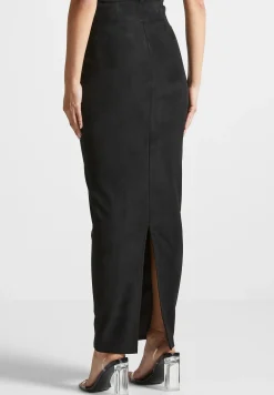 Vegan Suede Midaxi Skirt