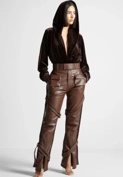 Velour Hooded Bodysuit