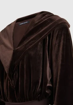 Velour Hooded Bodysuit