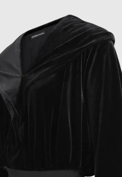 Velour Hooded Bodysuit