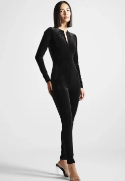 Velour Jumpsuit With Gloves