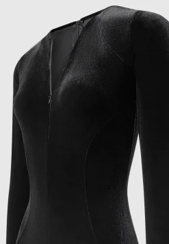 Velour Jumpsuit With Gloves