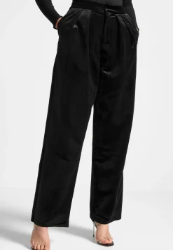 Velvet Tailored Pleated Trousers