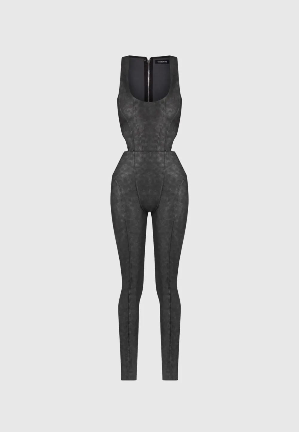 Vintage Vegan Leather Corset Jumpsuit