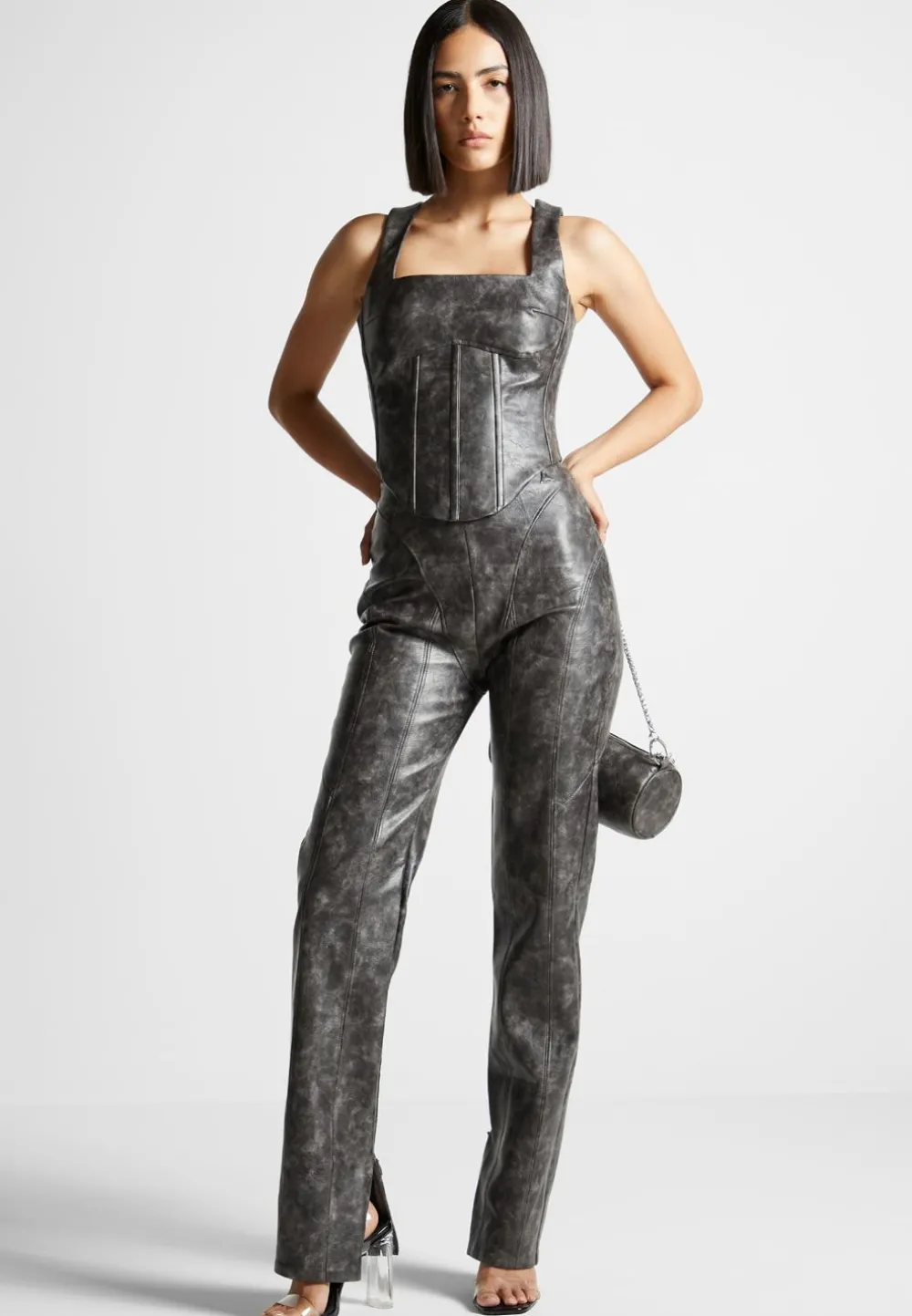 Vintage Vegan Leather Trousers