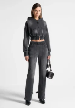 Washed Denim Jersey Joggers