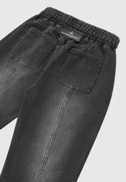 Washed Denim Jersey Joggers