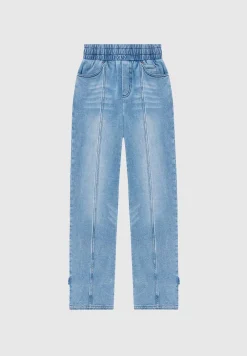 Washed Denim Jersey Joggers