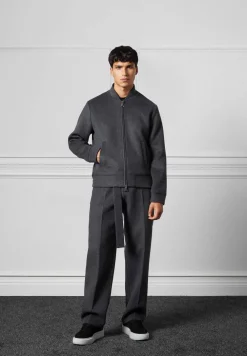 Wool Blend Marl Bomber Jacket