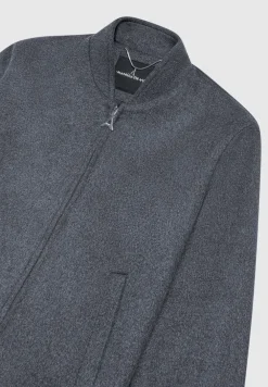 Wool Blend Marl Bomber Jacket