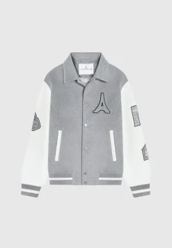 Wool Blend Mona Lisa Varsity Jacket