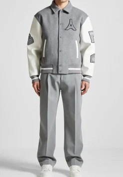 Wool Blend Mona Lisa Varsity Jacket